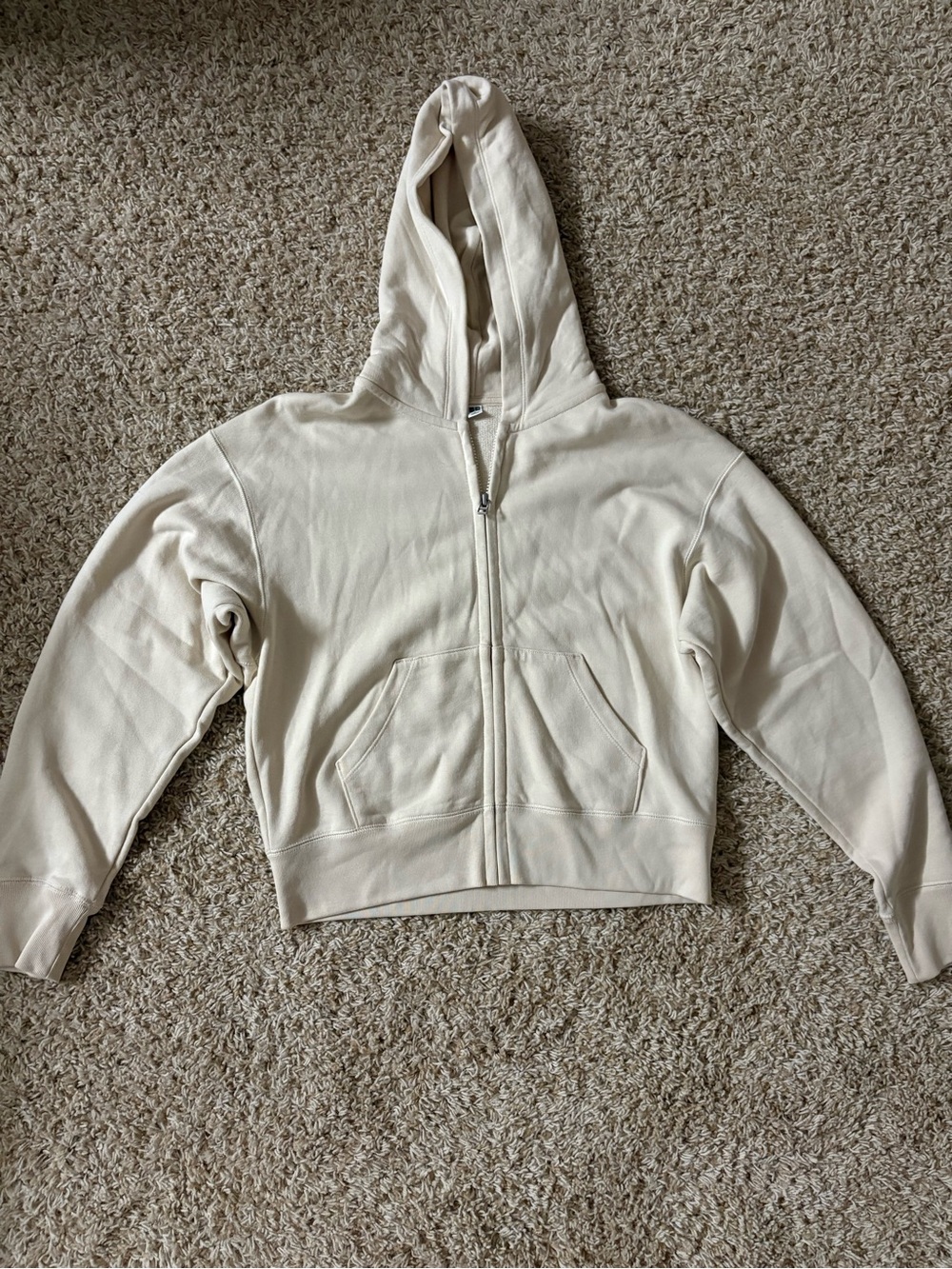 Uniqlo Women’s Cream Zip-Up Hoodie Jacket